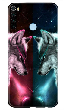 Wolf fight Mobile Back Case for Xiaomi Redmi Note 8 (Design - 221)