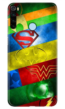 Superheros Logo Mobile Back Case for Xiaomi Redmi Note 8 (Design - 251)