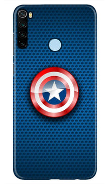 Captain America Shield Mobile Back Case for Xiaomi Redmi Note 8 (Design - 253)
