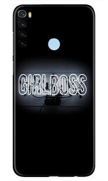Girl Boss Black Mobile Back Case for Xiaomi Redmi Note 8 (Design - 268)