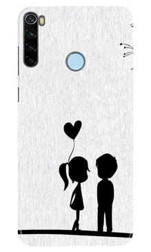 Cute Kid Couple Mobile Back Case for Xiaomi Redmi Note 8 (Design - 283)