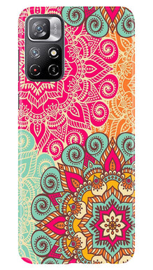 Rangoli art Mobile Back Case for Redmi Note 11 (Design - 6)