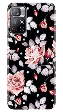 Pink rose Mobile Back Case for Redmi Note 11 (Design - 12)