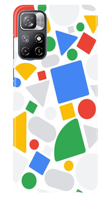Circul Squar & Tringle Art Mobile Back Case for Redmi Note 11 (Design - 18)