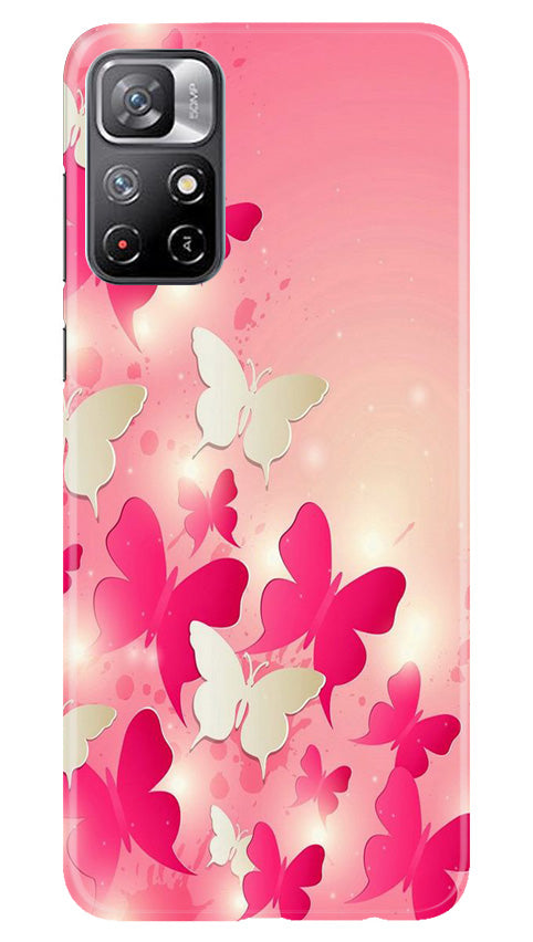 White Pick Butterflies Case for Redmi Note 11