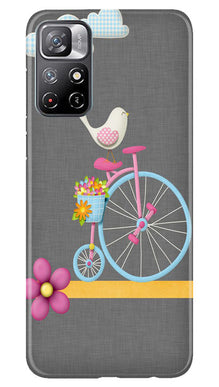 Sparron with cycle Mobile Back Case for Redmi Note 11 (Design - 34)