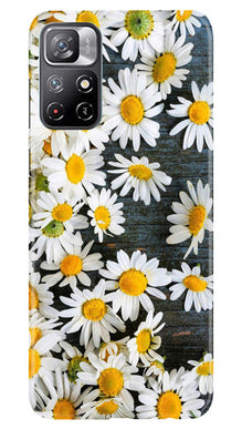 White flowers2 Mobile Back Case for Redmi Note 11 (Design - 62)