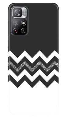 Black white Pattern2Mobile Back Case for Redmi Note 11 (Design - 83)