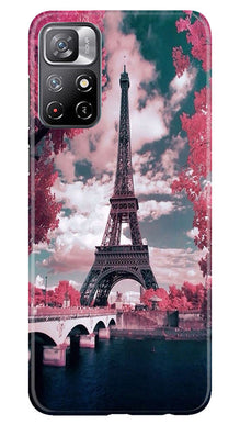 Eiffel Tower Mobile Back Case for Redmi Note 11  (Design - 101)