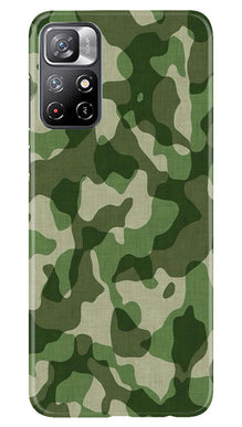 Army Camouflage Mobile Back Case for Redmi Note 11  (Design - 106)
