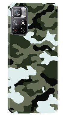 Army Camouflage Mobile Back Case for Redmi Note 11  (Design - 108)