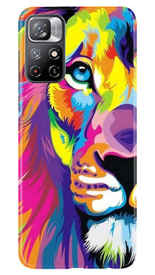 Colorful Lion Mobile Back Case for Redmi Note 11  (Design - 110)