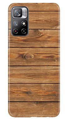 Wooden Look Mobile Back Case for Redmi Note 11  (Design - 113)
