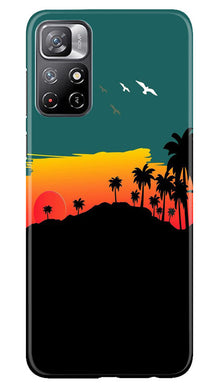 Sky Trees Mobile Back Case for Redmi Note 11 (Design - 160)