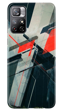 Modern Art Mobile Back Case for Redmi Note 11 (Design - 199)