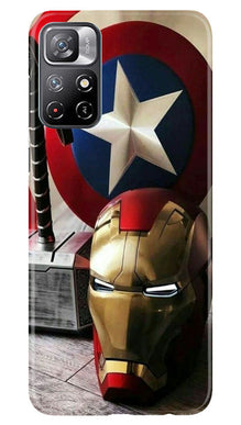 Captain America Shield Mobile Back Case for Redmi Note 11 (Design - 222)