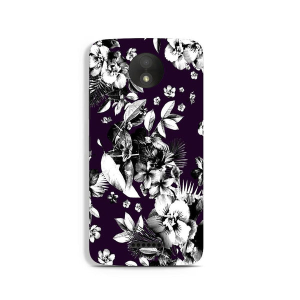 white flowers Case for Moto C Plus