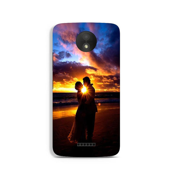 Couple Sea shore Case for Moto C