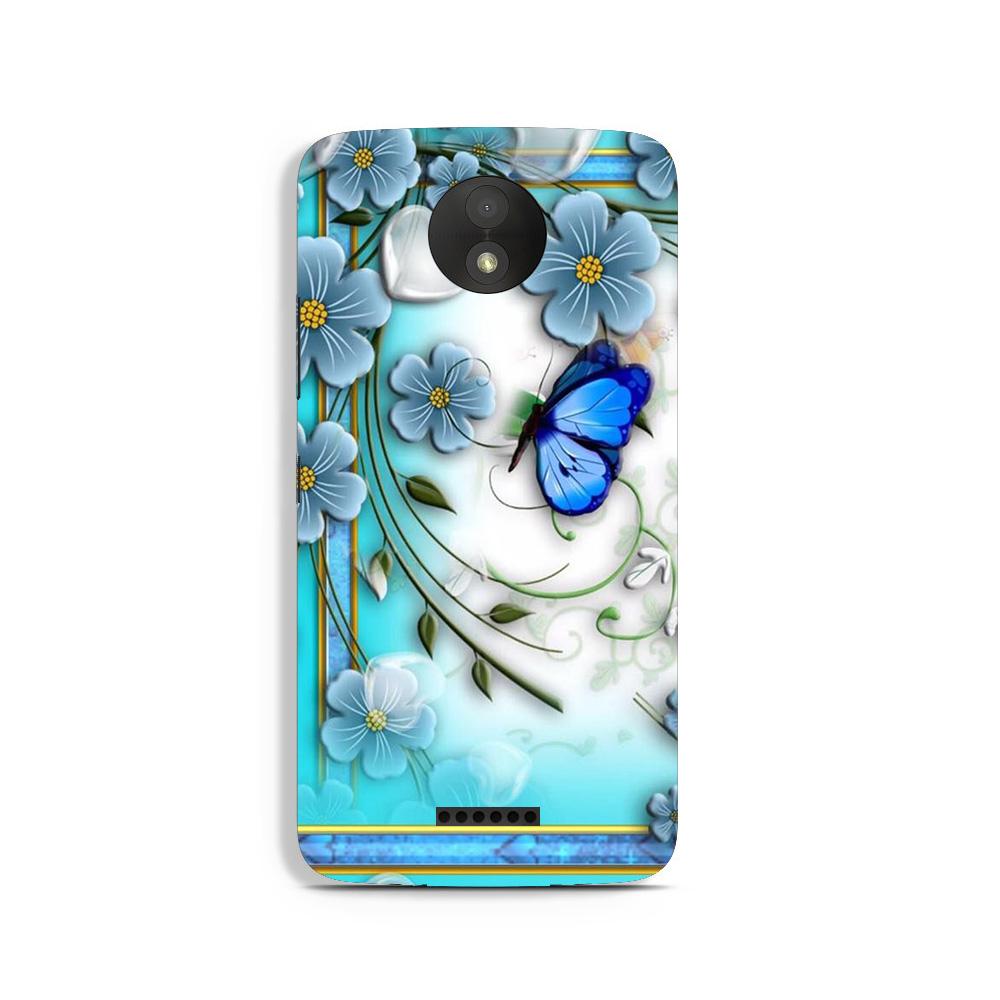 Blue Butterfly Case for Moto C