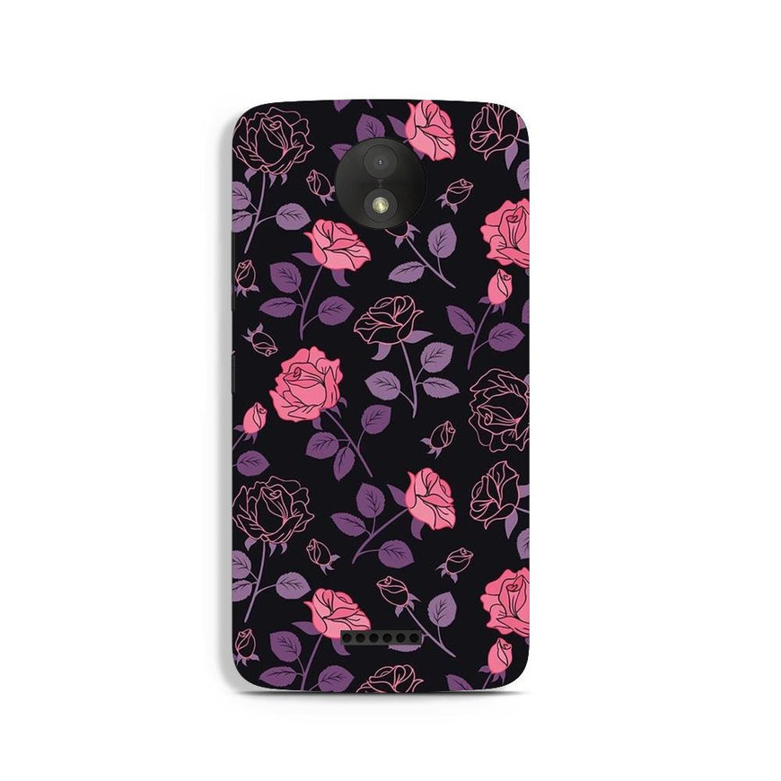 Rose Black Background Case for Moto C Plus