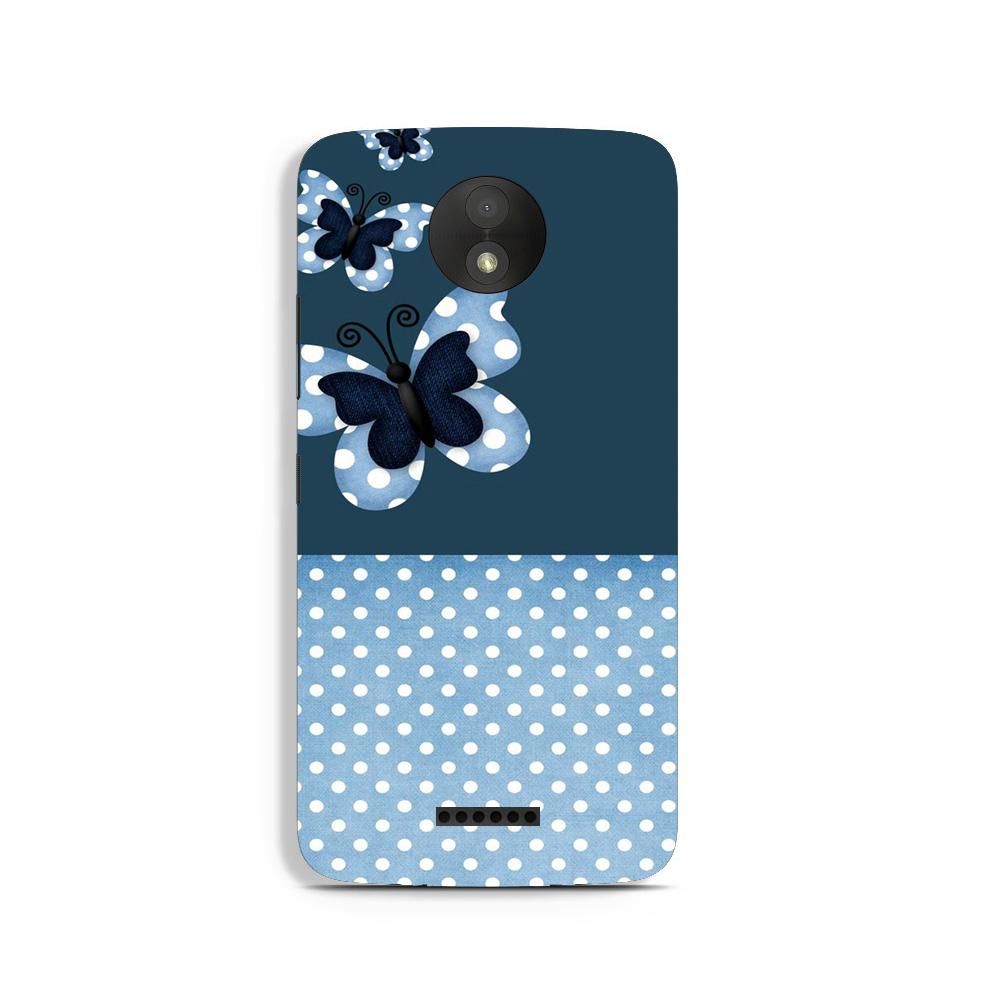 White dots Butterfly Case for Moto C