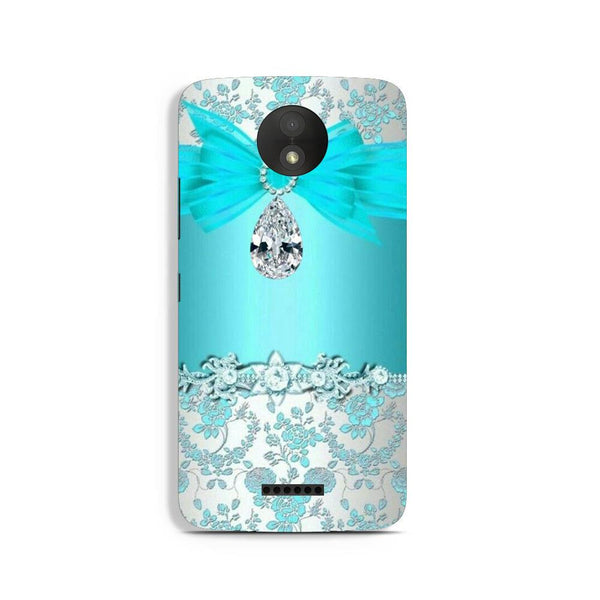 Shinny Blue Background Case for Moto C
