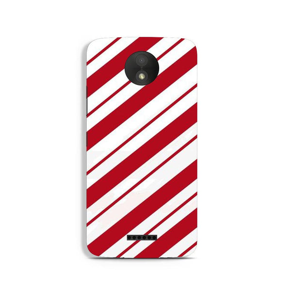 Red White Case for Moto C Plus
