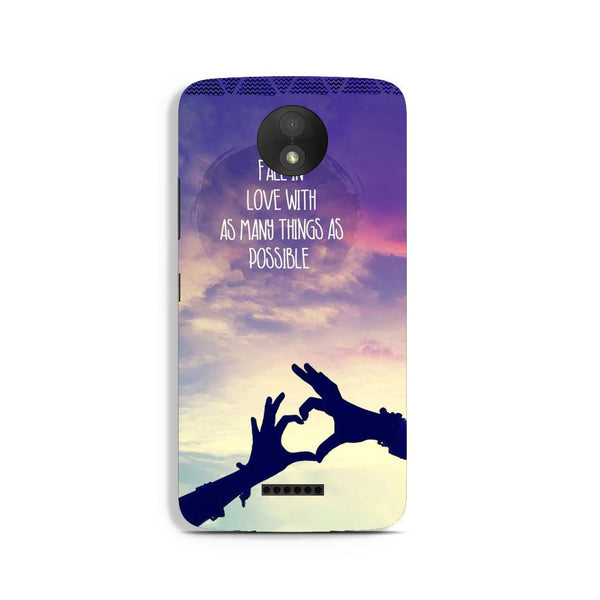 Fall in love Case for Moto C