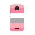 Pink white pattern Case for Moto C