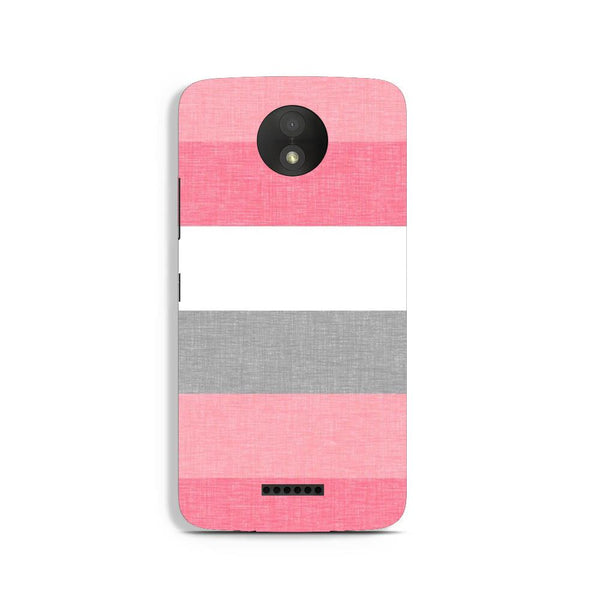 Pink white pattern Case for Moto C