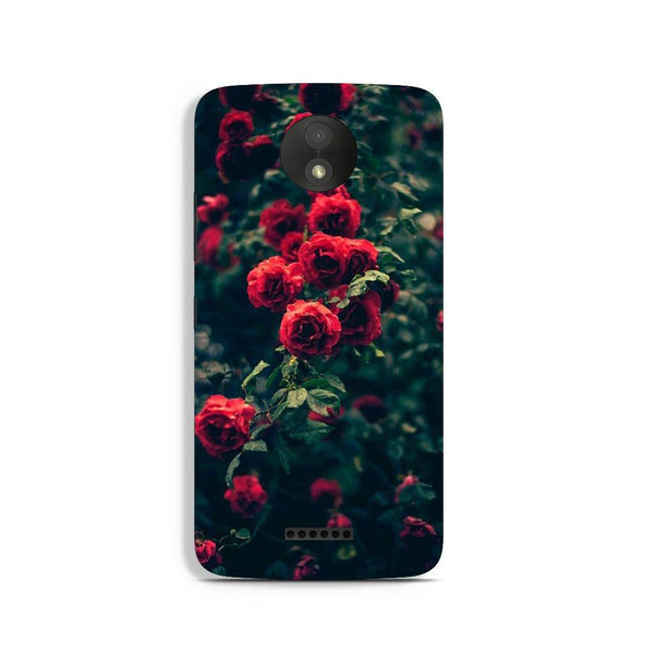 Red Rose Case for Moto C Plus