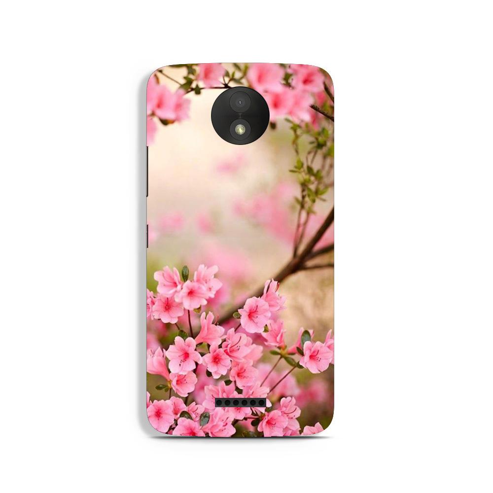 Pink flowers Case for Moto C