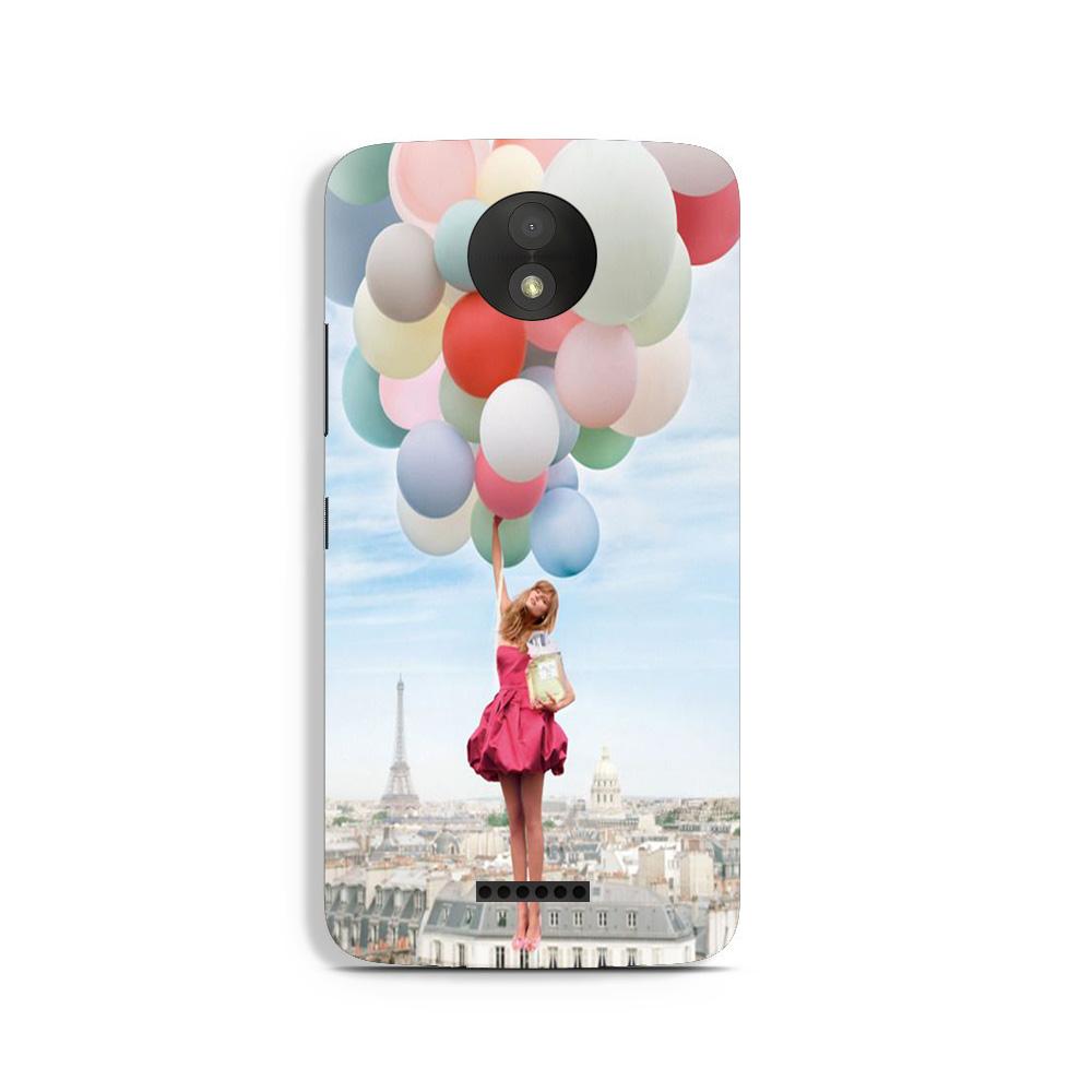 Girl with Baloon Case for Moto C Plus