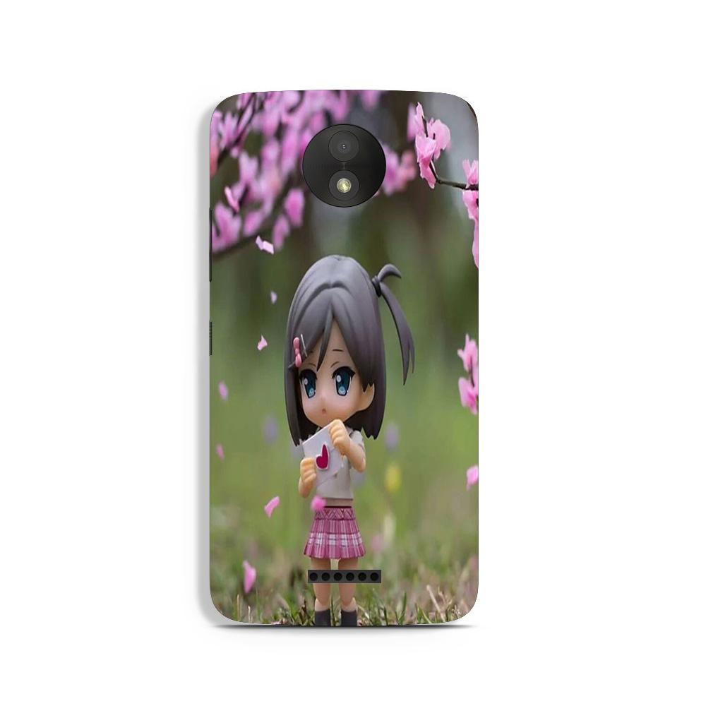 Cute Girl Case for Moto C