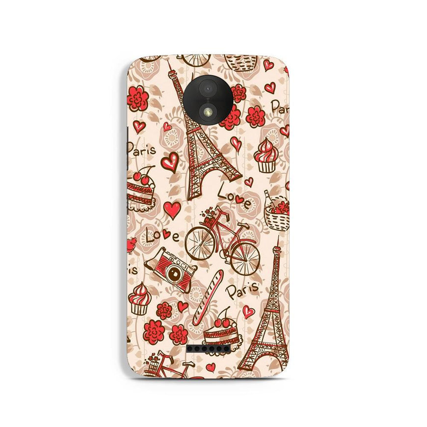 Love Paris Case for Moto C  (Design - 103)