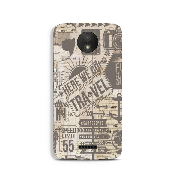 Travel Case for Moto C Plus  (Design - 104)