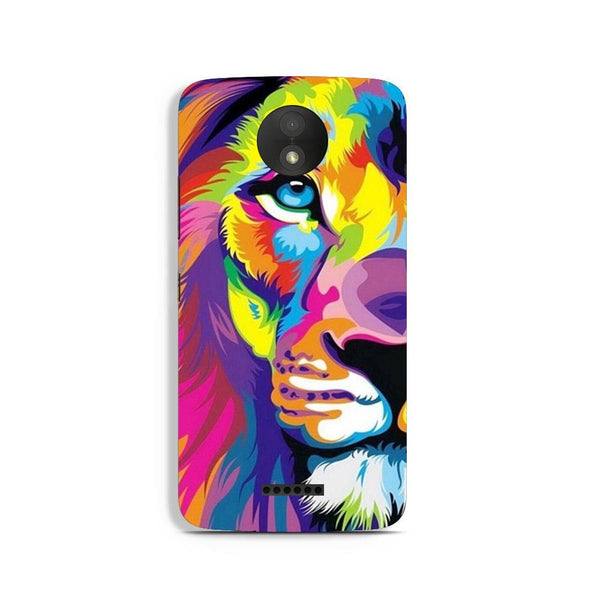 Colorful Lion Case for Moto C  (Design - 110)