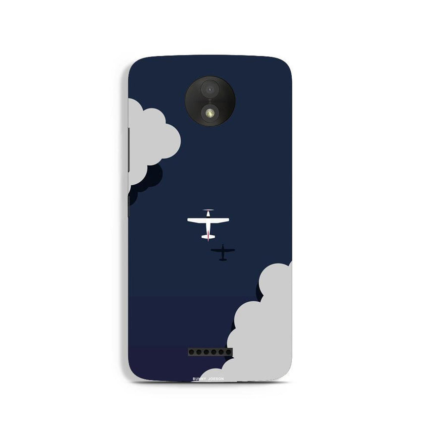 Clouds Plane Case for Moto C (Design - 196)
