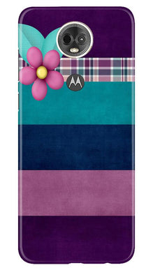 Purple Blue Mobile Back Case for Moto E5 Plus (Design - 37)