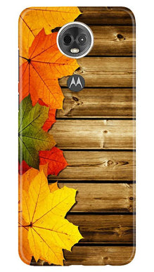 Wooden look3 Mobile Back Case for Moto E5 Plus (Design - 61)