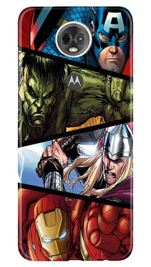 Avengers Superhero Mobile Back Case for Moto E5 Plus  (Design - 124)