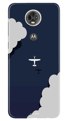 Clouds Plane Mobile Back Case for Moto E5 Plus (Design - 196)
