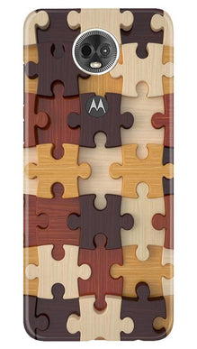 Puzzle Pattern Mobile Back Case for Moto E5 Plus (Design - 217)