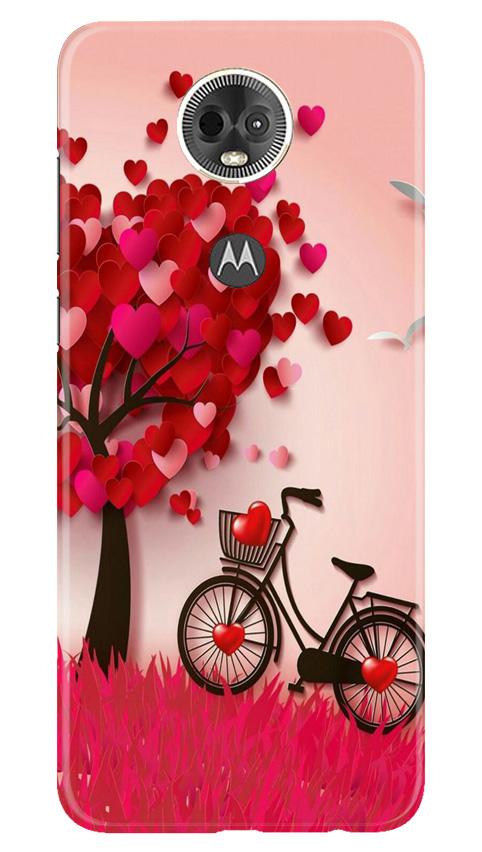 Red Heart Cycle Case for Moto E5 Plus (Design No. 222)