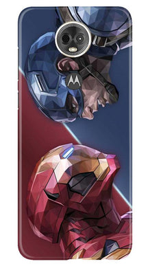 Ironman Captain America Mobile Back Case for Moto E5 Plus (Design - 245)