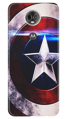 Captain America Shield Mobile Back Case for Moto E5 Plus (Design - 250)