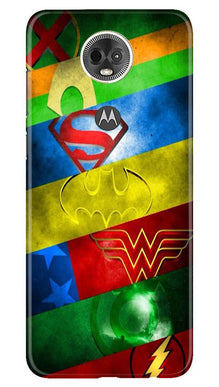 Superheros Logo Mobile Back Case for Moto E5 Plus (Design - 251)