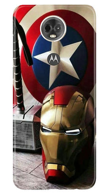 Ironman Captain America Mobile Back Case for Moto E5 Plus (Design - 254)
