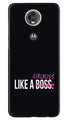 Like a Girl Boss Case for Moto E5 Plus (Design No. 265)