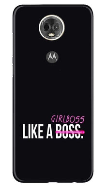 Like a Girl Boss Mobile Back Case for Moto E5 Plus (Design - 265)